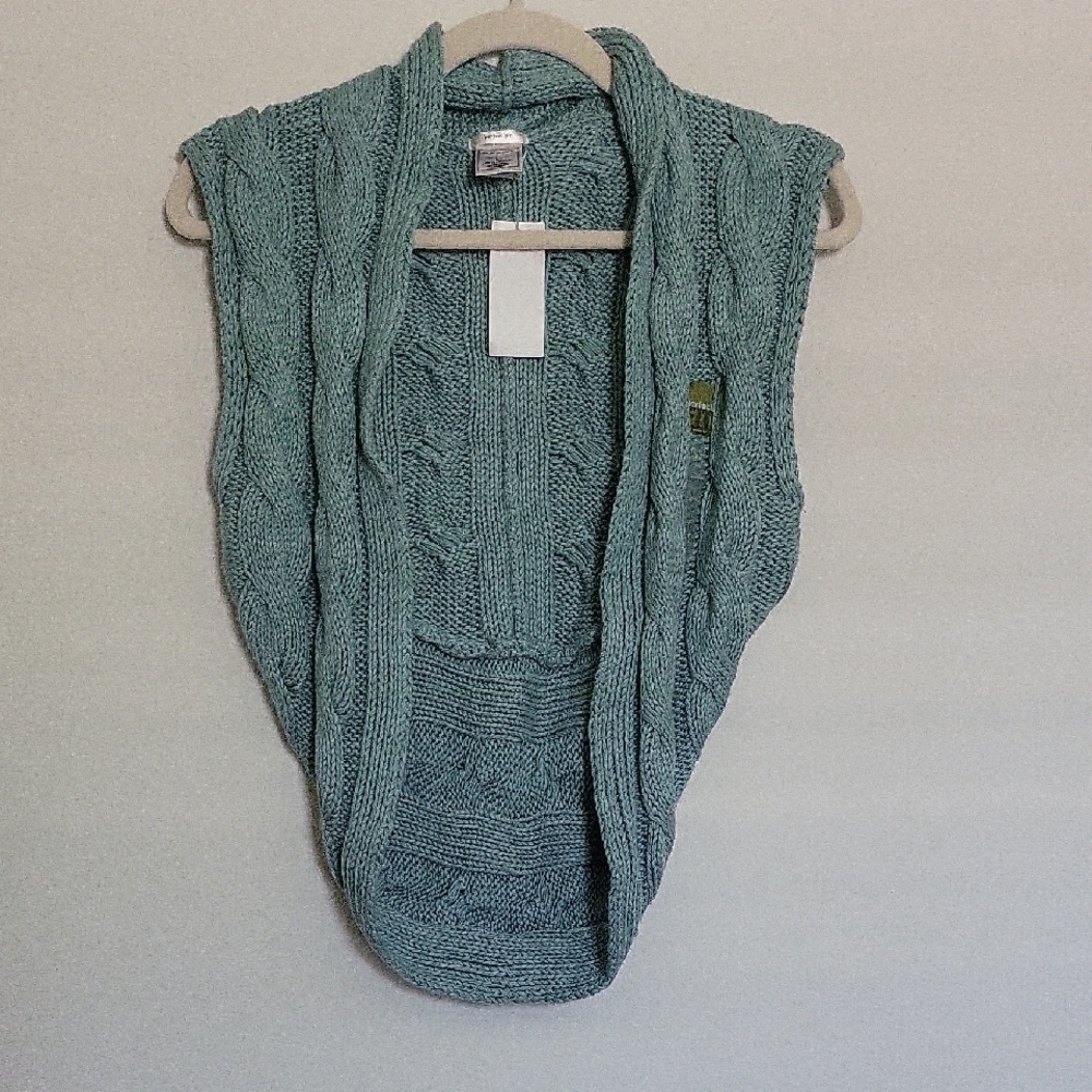 Old Navy Women's Blue Cable Knit Sweater Vest